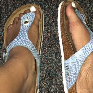 SNAKESKIN THONG SANDAL